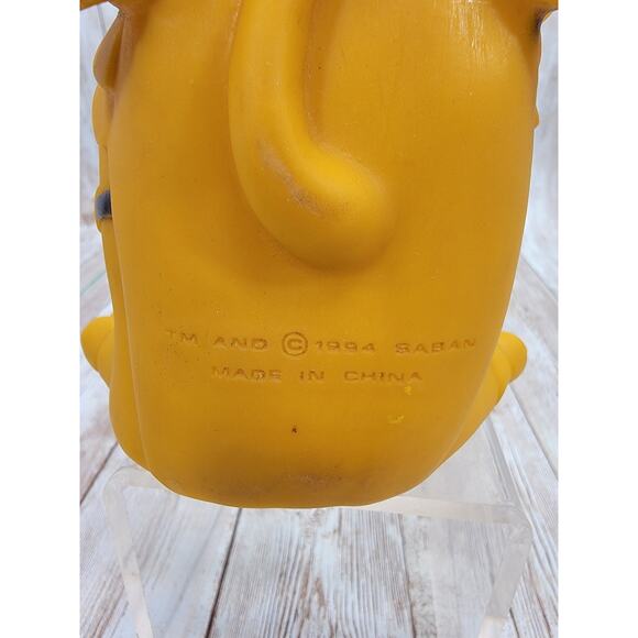 Vintage 1994 Saban 7” Vinyl Mighty Morphin Power Rangers Goldar CoinBank No Plug - Picture 3 of 7